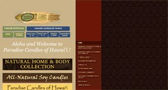 Desktop Screenshot of paradisecandlesofhawaii.com